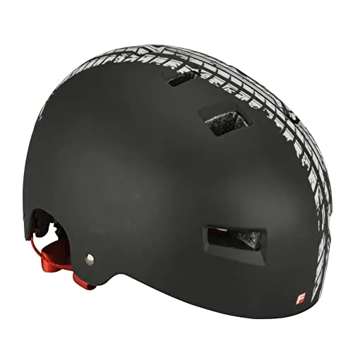 FISCHER Ragazzi BMX Track Casco da bicicletta, Ragazzo, BMX Track, nero-bianco, S/M