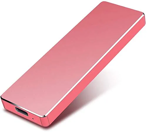 Hard disk esterno 2 TB, hard disk esterno portatile per PC, laptop e Mac (2tb, rosso)