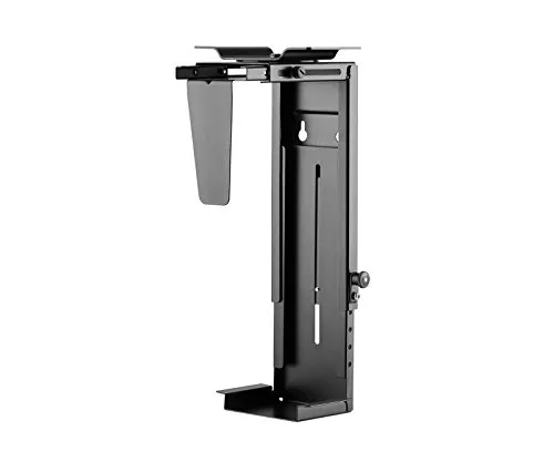 Allcam CPU Holder Under Desk/Computer Wall Mount w/Adjustable Size to accommodate Most ATX Size Cases, 360° Swivel
