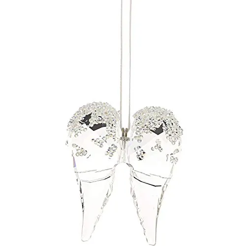 Swarovski Angel Wings Ornamento, cristallo trasparente, 5,2 x 4,3 x 1,5 cm