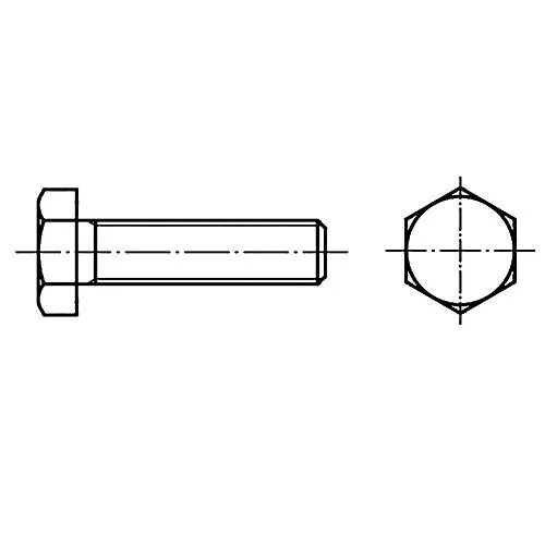 Viti testa esagonale M4 16 mm Esagonale DIN 933 Acciaio 100 pz. TOOLCRAFT 128165