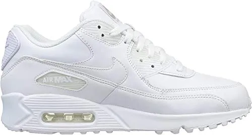 Nike Air Max 90 Leather Scarpe da ginnastica, Uomo, Bianco (True White), 42 1/2