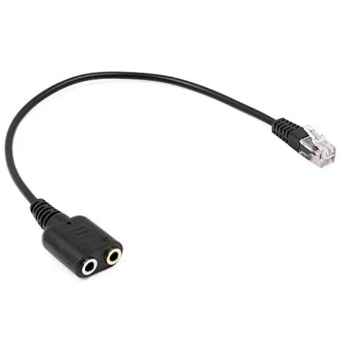 Neuftech PC Headset, Cavo Adattatore telefonico – RJ9 Maschio a 2 x Jack da 3,5 mm