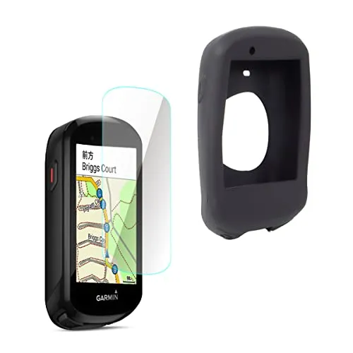 Chooee Custodia Compatibile con Garmin Edge 830 Cover protettiva in silicone per GPS,Pellicole in Vetro Temperato per Garmin Edge 830