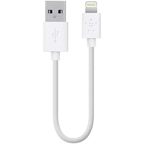 Belkin Cavo di Ricarica MIXIT da Lightning a USB, Certificato MFi per iPhone 11, 11 Pro, 11 Pro Max, XS, XS Max, XR, X, 8/8 Plus e Altri, 15 cm, Bianco