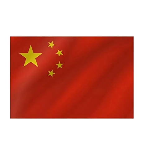 R&F srls Bandiera Cina China Nazionale Tessuto Misura Standard 90 X 150 cm