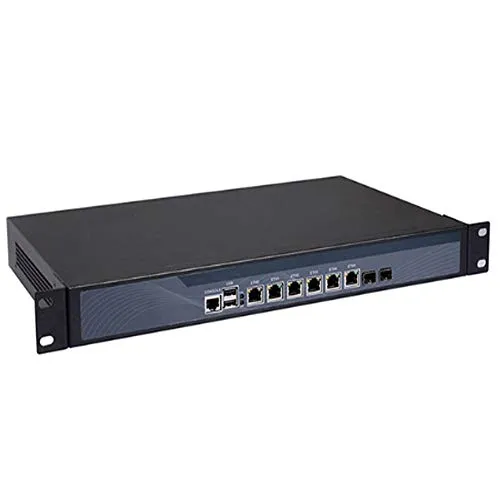 Rack Server 1U,Firewall,Mikrotik,Pfsense,Network Security Appliance,B75,Intel Celeron 3855u,(Gray),[SNWELL E10],[6 Intel LAN/2 SFP/2USB/1COM/1VGA/1Bypass]