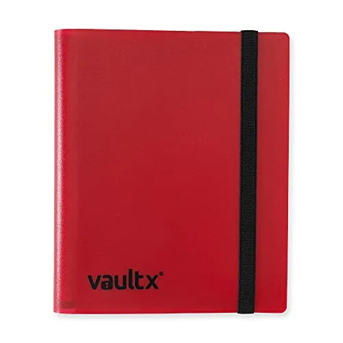 Vault X® Binder – Album Porta Carte con 4 Tasche – Raccoglitore per 360 Carte Collezionabili o Figurine con Apertura Laterale (Rosso)