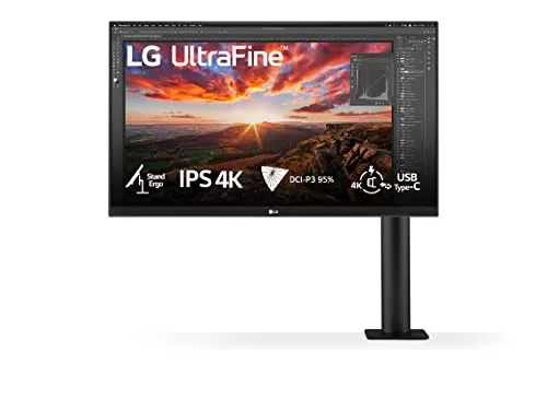 LG 27UN880P ERGO Monitor 27" UltraHD 4K LED IPS HDR 400, 3840x2160, 5ms, AMD FreeSync 60Hz, Flicker Safe, Nero
