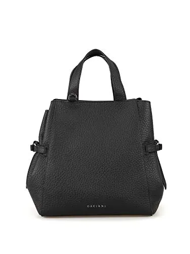 Orciani Luxury Fashion Donna B02067SOFTBLACK Nero Pelle Borsa A Mano | Primavera-estate 20