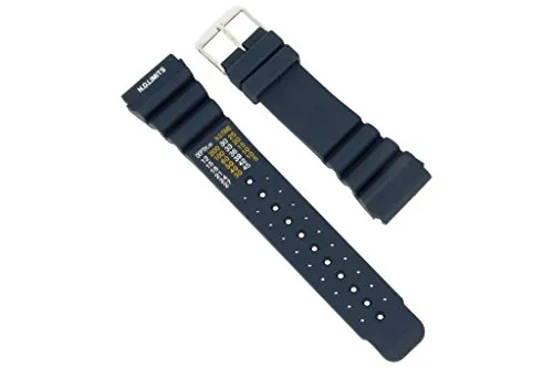 Cinturino per orologio per subacquei, sportivo, in silicone blu 20mm