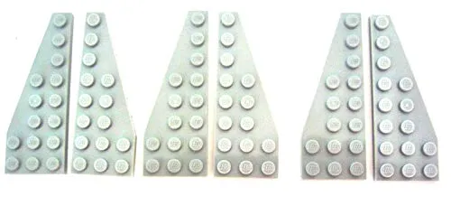 Lego Star Wars 3 coppie Ala piastre con 8 X 3 nodi nel nuovo grigio chiaro – 50304 – 50305