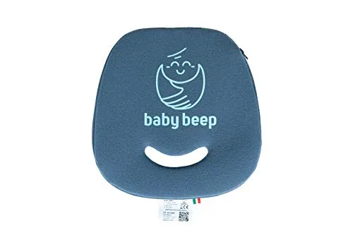 Baby Beep BBGA1 Cuscino Bluetooth Anti Abbandono Universale per Seggiolini Auto, Grigio (Antracite)