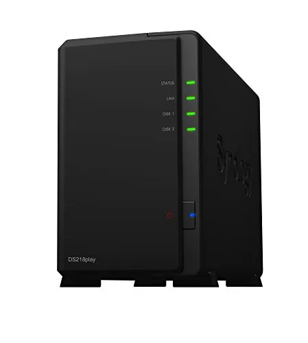Synology DiskStation DS218play Collegamento ethernet LAN Compatta Nero NAS
