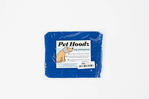 Pet Hoodz per cani, ansia, toelettatura, paraorecchie, protezione per orecchie da cane, calmante, compressione dell'orecchio, felpa con cappuccio per cani, blu (piccola, blu)