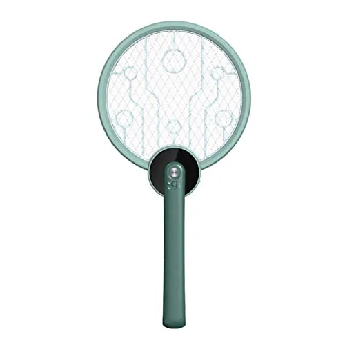 AOARR Racchetta Antizanzare 2 in 1 USB Ricaricabile Pieghevole Portatile Casa Camera da Letto Fly Cordless Estate Killer Lampada Portatile Silenzioso Zattera Elettrica Swatter-Verde