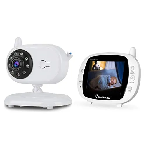 TSAR003 Wireless Baby Monitor con Telecamera WiFi Baby Phone Camera Sicurezza Domestica Videosorveglianza IR Visione Notturna Audio Bidirezionale per Baby/Pet/Tata Monitor
