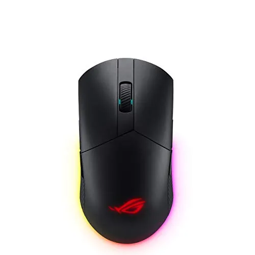 ASUS ROG Pugio II ambidextrous lightweight wireless gaming mouse with 16,000 dpi optical sensor, 7 programmable buttons, configurable side buttons, DPI On-The-Scroll button and Aura Sync RGB lighting