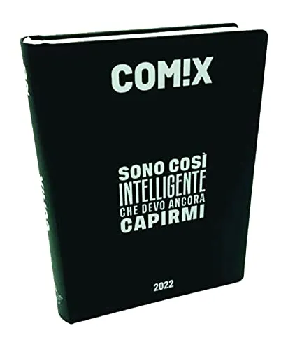AGENDA DIARIO 2021-2022 16 MESI FORMATO STANDARD COMIX BLACK/SCRITTA BIANCA