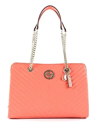 Guess Blakely Large Girlfriend Satchel Coral
