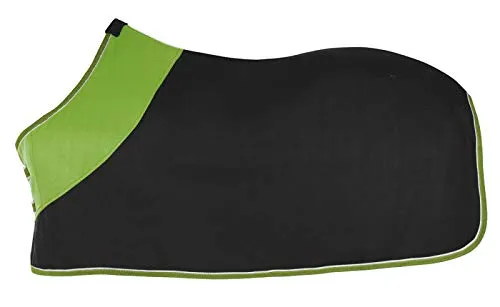 PFIFF 100983 - Coperta in pile per cavalli, colore: Nero/Verde, 155