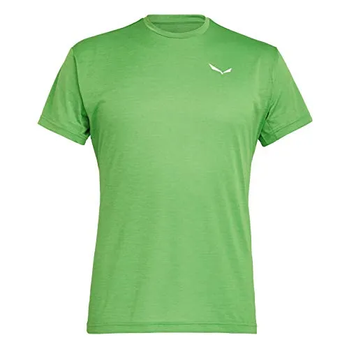 SALEWA Puez Dry M S/S Tee, Maglietta Uomo, Verde (Pale Frog Melange), 48/M