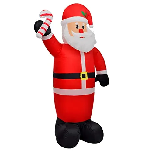 vidaXL Babbo Natale Gonfiabile Interno Esterno Luci a LED 120 cm Decoro Natale