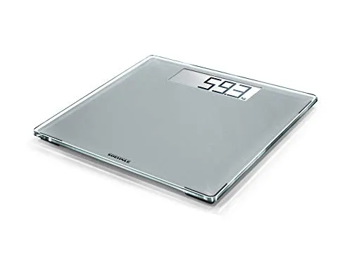 Soehnle Sense Comfort 400 Pesa Persona Elettronica 180 kg, LCD, Argento, 37.5 x 36.5 x 3.3 cm