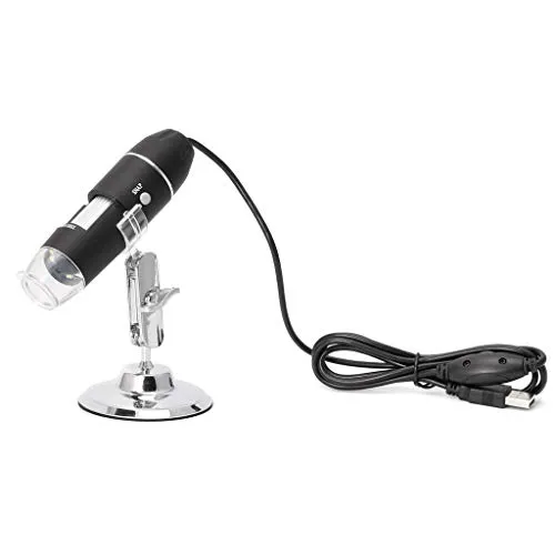 Jiken 1600X USB Digital Microscopio Camera Endoscopio 8 LED Magnifier con supporto in metallo