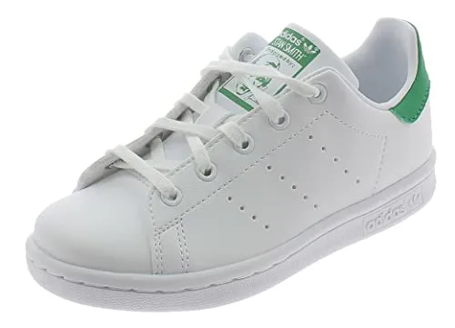 adidas Stan Smith C, Sneaker Unisex - Adulto, Bianco (Ftwr White/Ftwr White/Green Fx), 34 EU