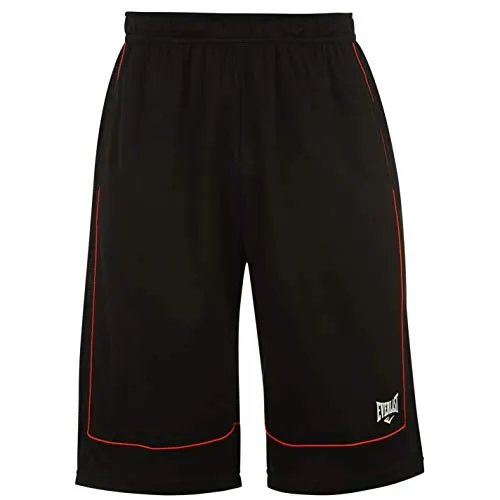 Everlast - Pantaloncini da basket da uomo, vestibilità morbida, abbigliamento sportivo nero XXXXL