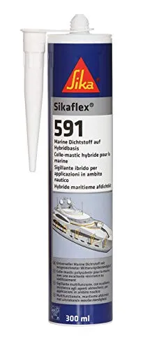 Sikaflex-591 - Colla ibrida multiuso, 300 ml, colore: bianco (riservato ai professionali)