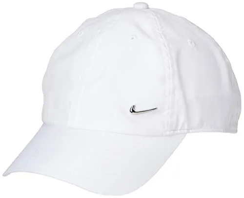 Nike H86 Metal Swoosh, Cappellino Con Visiera Unisex Adulto, Bianco (White/Metallic Silver 100), 31