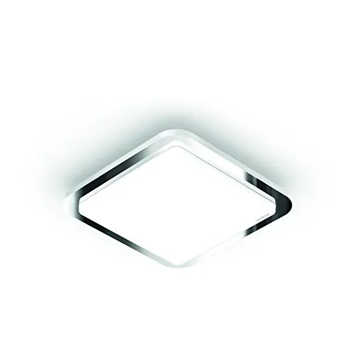 Steinel – Lampada da soffitto LED RS LED D1 V3, Telaio Cromato, 9.5 W luce interna con sensore di movimento a 360 °, Bianco caldo, luce di notte