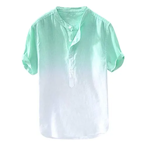 Xmiral T-Shirt Uomo Vintage - Camicia Uomo Elegante Maglietta Manica Corta - Tshirt Maglione Uomo Estiva Particolari Magliette Corte M Verde