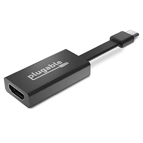 Plugable Adattatore USB C a HDMI 4k 30Hz, Adattatore da Thunderbolt 3 a HDMI Compatibile con MacBook PRO, Windows, Chromebooks, iPad PRO 2018 e Successivi, dell XPS, Porte Thunderbolt 3 e Altri