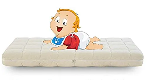 Evergreenweb - Materasso per Bambini 55x125 Alto 12cm in Waterfoam 100% Traspirante Antisoffoco Materassino Baby Ideale per Lettino, Letto Singolo Rivestimento Sfoderabile Anallergico Lavabile OFFERTA