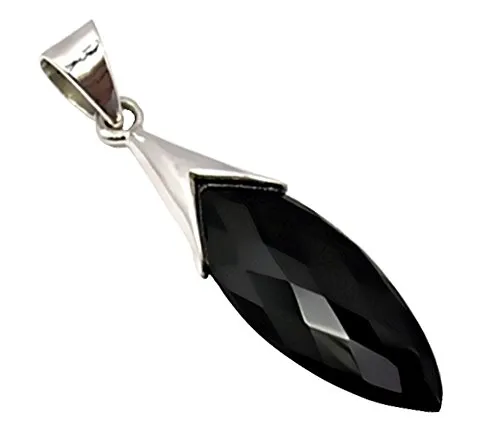Unique collane ciondolo naturele onice nero in argento 925 sterlina qualità come gioielliere