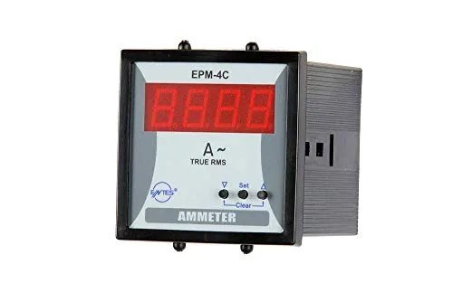ENTES® EPM-4C-72 Dispositivo di misurazione della corrente CA monofase programmabile da incasso con relè d'uscita