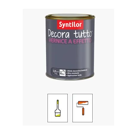 Syntilor - Decora Tutto Vernice A Effetto 0,250 LT INCOLORE Glitter