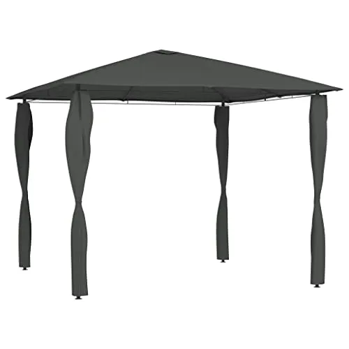 Gazebo con Montanti Rivestiti 3x3x2,6 m Antracite 160 g/m²