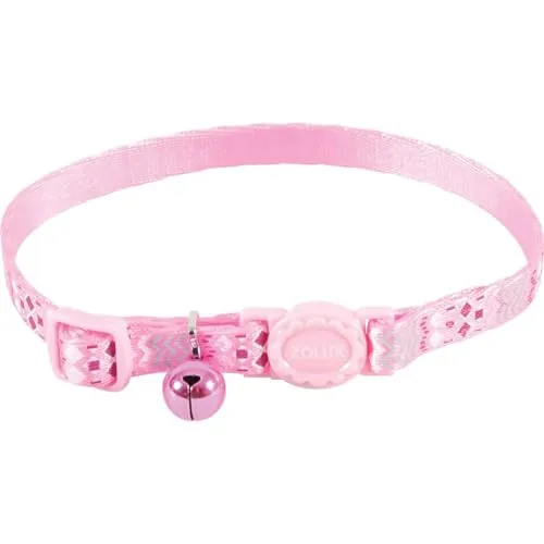 Zolux Collare per gatto rosa, in nylon, regolabile, 520025ROS