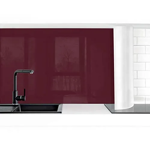 Bilderwelten Rivestimento Cucina - Color Vino Rosso Toscano 80 x 150 cm Premium