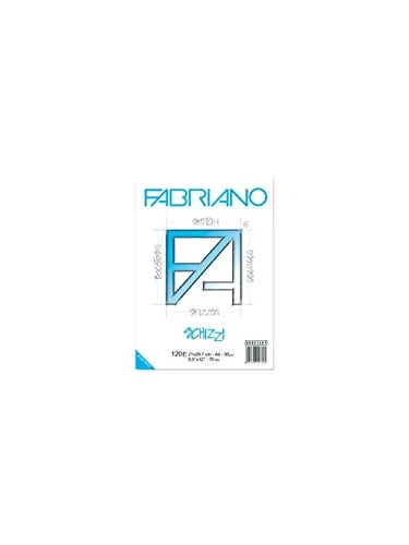 Fabriano Schizzi BL 1 CO 120 F Blocco Carta Da Disegno A4 90 g 21 x 29,7 cm bianco