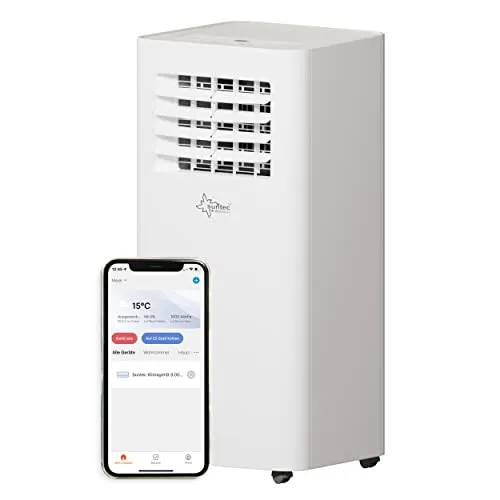 SUNTEC condizionatore portatile Coolfixx 2.6 - climatizzatore portatile 9000 btu - Per locali fino a 34 mq - Raffrescatore, deumidificatore con refrigerante ecologico R290 - Per abitazioni e uffic