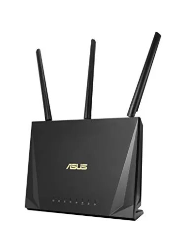 Asus RT-AC85P Wireless-AC2400 Dual Band Gigabit Router 802.11ac, Adatto per lavorare da casa, 3 antenne esterne + 1 interna, AiRadar 2.0 TX Beamforming, AiCloud, USB 3.1, 3G/4G