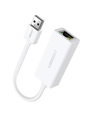 Ugreen 20253 - Adattatore Network USB 2.0 a 100Mbps Ethernet RJ45 Lan, Bianco