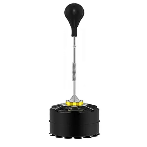 Freestanding Sacco da Boxe con Ventosa Altezza Regolabile Punching Ball Stand Sacco da Boxe con Il Basamento Reflex velocità Sacco da Boxe Altezza Regolabile for Adulti e Adolescenti (Colore : Nero)