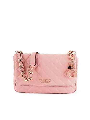 Guess Melise Borsa a Spalla con Catena in Ecopelle Trapuntata Rosa VG766720