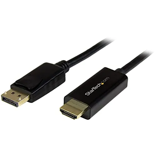 StarTech.com Cavo da DisplayPort a HDMI 4K 30Hz 2 m, Cavo Adattatore DisplayPort/HDMI, Cavo Convertitore da DP 1.2 a HDMI per Monitor, Connettore DP a scatto, Cavo Passivo DP/HDMI (DP2HDMM2MB)